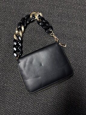 SHEIN Black Mini Chain-Handle Bag